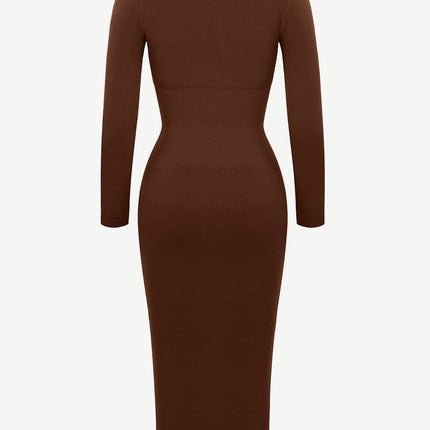 Wholesale ?? Eco-friendly Seamless Square Neck Long Sleeve Shaper Dress