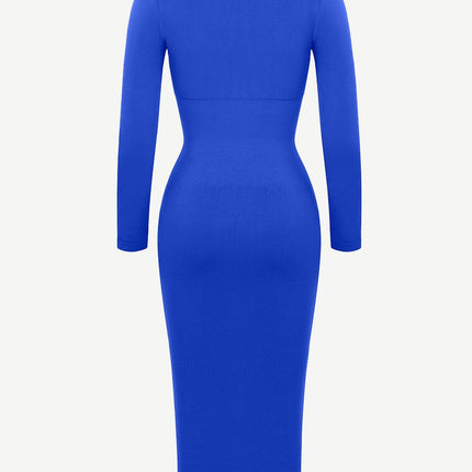 Wholesale ?? Eco-friendly Seamless Square Neck Long Sleeve Shaper Dress
