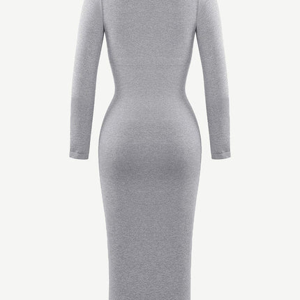 Wholesale ?? Eco-friendly Seamless Square Neck Long Sleeve Shaper Dress