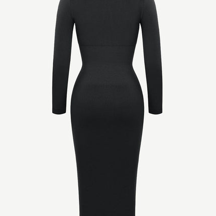 Wholesale ?? Eco-friendly Seamless Square Neck Long Sleeve Shaper Dress