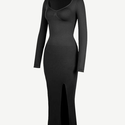 Wholesale?? Eco-friendly Seamless Bust Support Tummy Control High Side Slit Shaping Dress