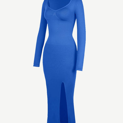 Wholesale?? Eco-friendly Seamless Bust Support Tummy Control High Side Slit Shaping Dress