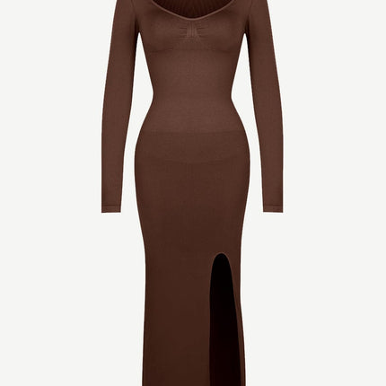 Wholesale?? Eco-friendly Seamless Bust Support Tummy Control High Side Slit Shaping Dress