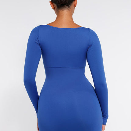 Wholesale?? Eco-friendly Seamless Bust Support Tummy Control High Side Slit Shaping Dress