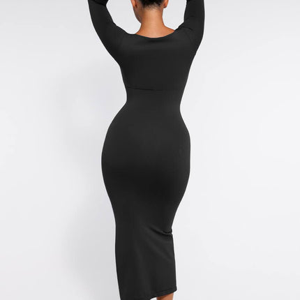 Wholesale?? Eco-friendly Seamless Bust Support Tummy Control High Side Slit Shaping Dress