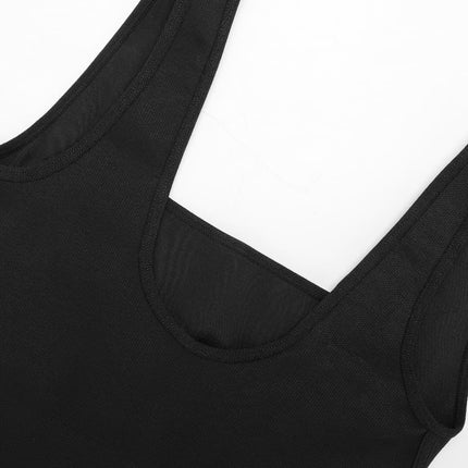 Wholesale Seamless Square Neck U-Back Flared Jumpsuit
