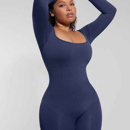 Wholesale Seamless Inverted T-shoulder one-piece Flared Pants