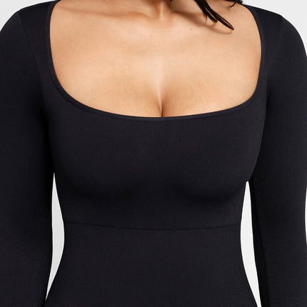 Wholesale Seamless Inverted T-shoulder One-piece Flared Jumpsuit