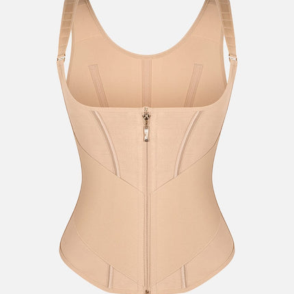 Wholesale 7 Steel Bones Mesh Chest Support Waist Cincher Tank Top with Adjustable Strap.