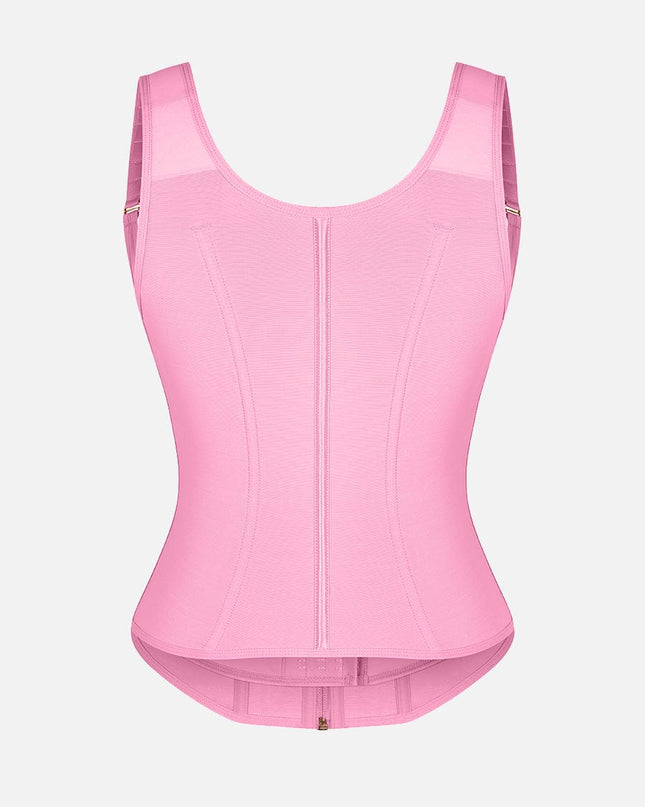 Wholesale 7 Steel Bones Mesh Chest Support Waist Cincher Tank Top with Adjustable Strap.