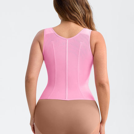 Wholesale 7 Steel Bones Mesh Chest Support Waist Cincher Tank Top with Adjustable Strap.