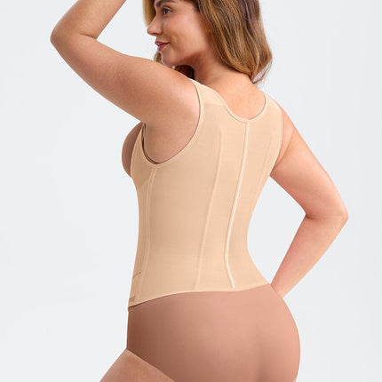 Wholesale 7 Steel Bones Mesh Chest Support Waist Cincher Tank Top with Adjustable Strap.