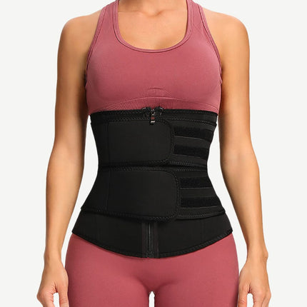 Wholesale Athletic Waist Trainer Black Big Size Neoprene With Sticker Tummy Control