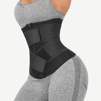 Wholesale Neoprene  Fat Burning Breathable Long Waist Trainer Double Elastic Waistbands Waist Trainer