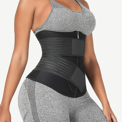 Wholesale Neoprene  Fat Burning Breathable Long Waist Trainer Double Elastic Waistbands Waist Trainer