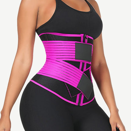 Wholesale Neoprene  Fat Burning Breathable Long Waist Trainer Double Elastic Waistbands Waist Trainer