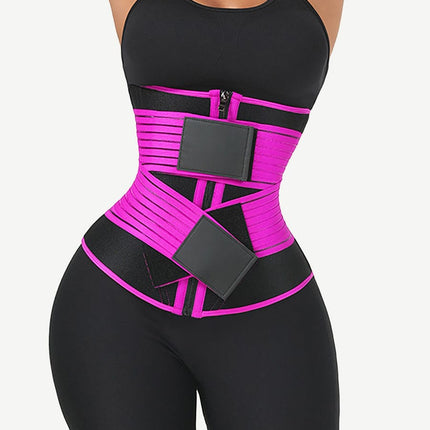 Wholesale Neoprene  Fat Burning Breathable Long Waist Trainer Double Elastic Waistbands Waist Trainer