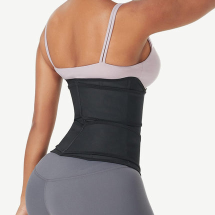 Wholesale Black Under Bust Latex Waist Trainer Double Belt Waist Control