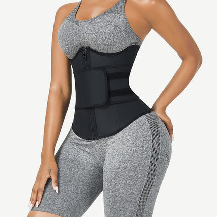 Wholesale Black Bust Support Latex Waist Trainer With Belt Firm Control