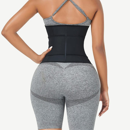 Wholesale Black Bust Support Latex Waist Trainer With Belt Firm Control