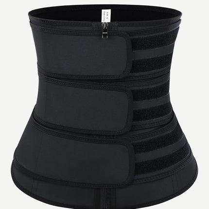 Wholesale Tummy Waist Trainer 7 Steel Bones Latex Zipper Control Midsection