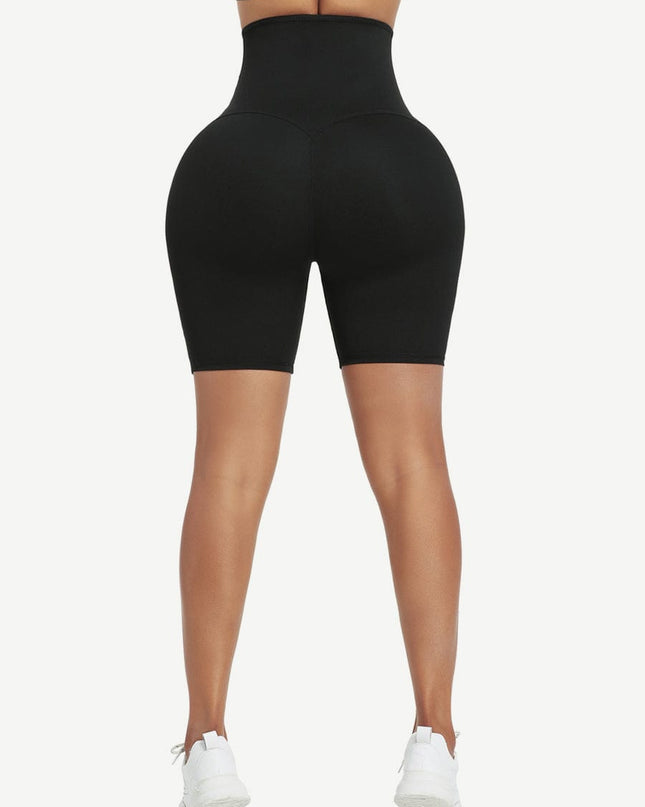 Wholesale Dark Blue High Rise 3 Rows Hooks Neoprene Waist Trainer Shorts Waist Control