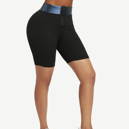Wholesale Dark Blue High Rise 3 Rows Hooks Neoprene Waist Trainer Shorts Waist Control