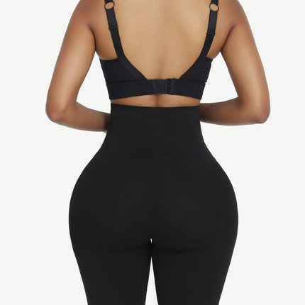 Wholesale Black High Waist 2-In-1 Waist Trainer Shorts Mid-Thigh Ultra Cheap
