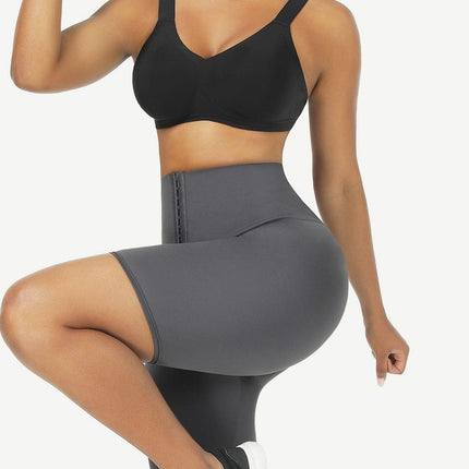 Wholesale Black High Waist 2-In-1 Waist Trainer Shorts Mid-Thigh Ultra Cheap