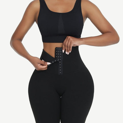 Wholesale Black High Waist 2-In-1 Waist Trainer Shorts Mid-Thigh Ultra Cheap