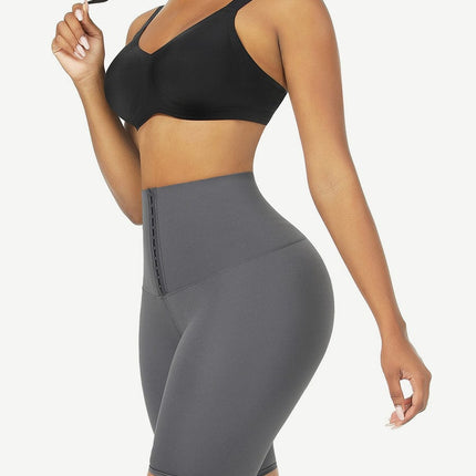 Wholesale Black High Waist 2-In-1 Waist Trainer Shorts Mid-Thigh Ultra Cheap