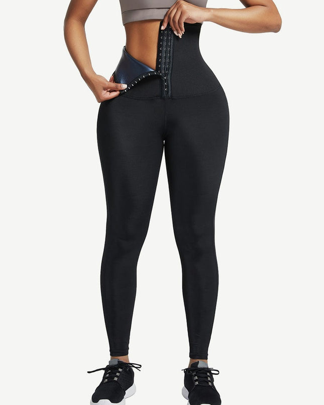 Wholesale Dark Blue Neoprene Leggings Shaper 3 Rows Hooks High Rise Custom Logo