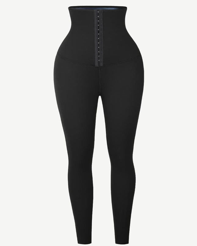 Wholesale Dark Blue Neoprene Butt Lifting Leggings Wide Waistband Lose Weight