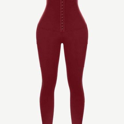 Wholesale Black Shape Leggings High Waist 3 Hooks Pockets Basic Shaping